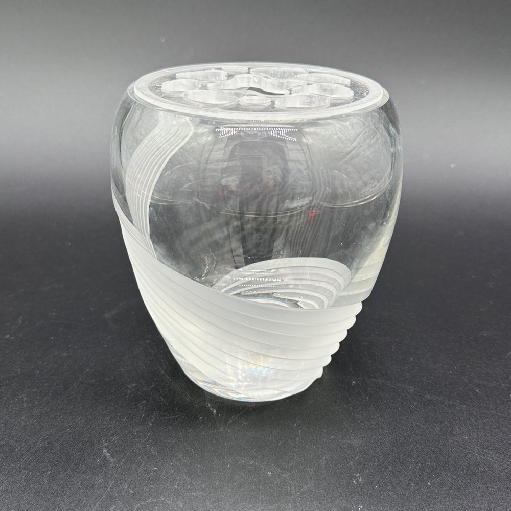 Lenox Crystal 120th Anniversary Windswept Vase 5 3/4" Tal, 5 1/4" Widest Vintage